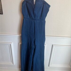 Strapless Denim Jumpsuit